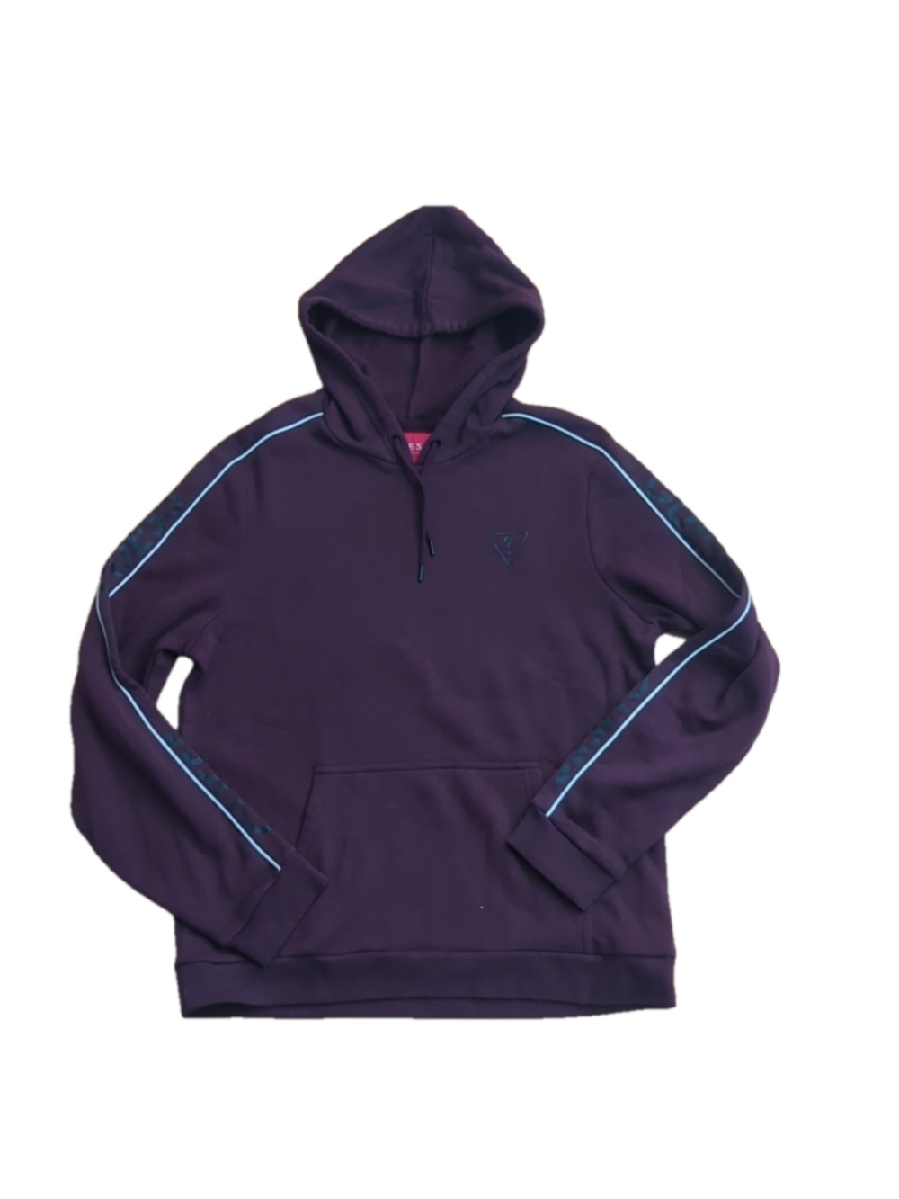 Guess Dark Red Logo Hoodie Sweatshirt Medium